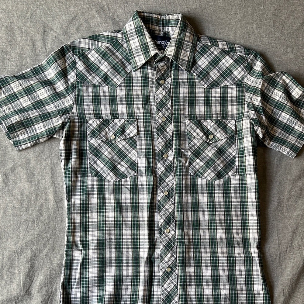 Vintage Wrangler Plaid Cowboy Shirt